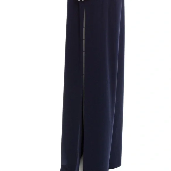 ALICE + OLIVIA High-Rise Navy Blue Wide-Leg Pants - Picture 6 of 8